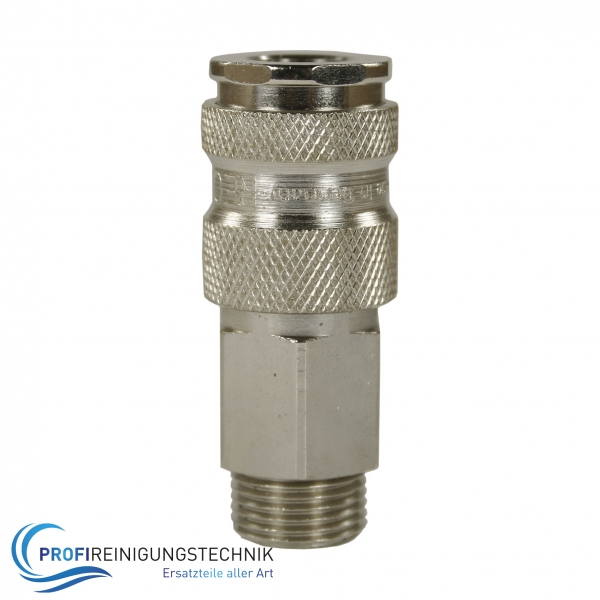 Hochdruckschnellkupplung 25KF aus Messing vernickelt / Stahl vernickelt